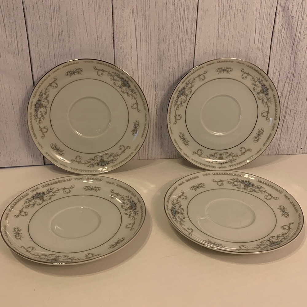 Wade Diane Fine Porcelain China saucers. Set of four.